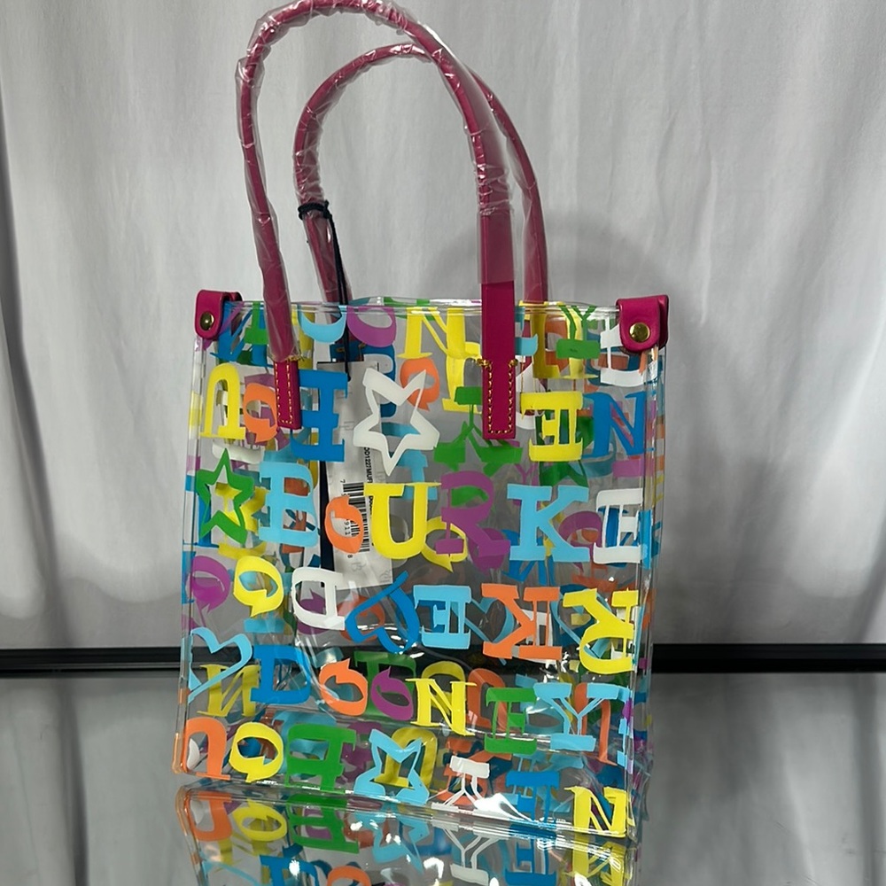Dooney and Burke NWT Colorful Transparent Tote Bag